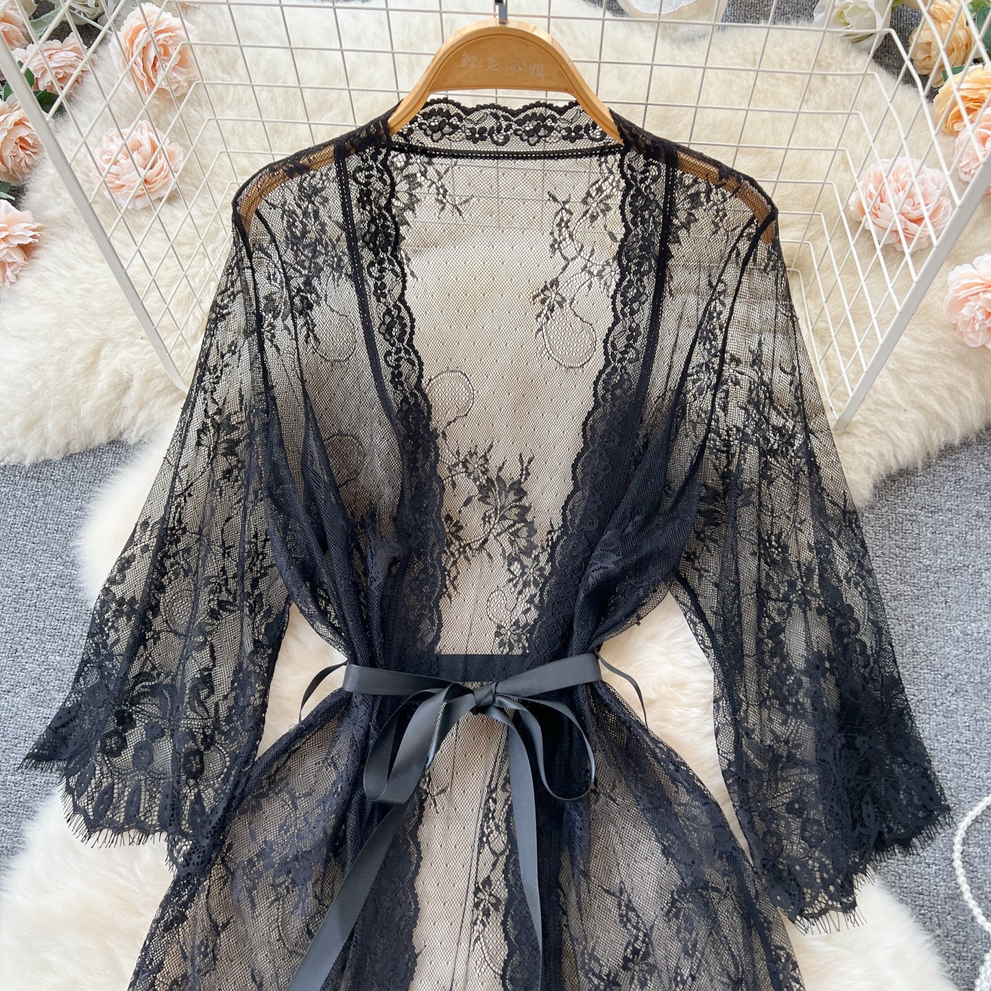 Women's Lace Mesh Nightdress Cardigan: A Perfect Blend of Style and Comfort