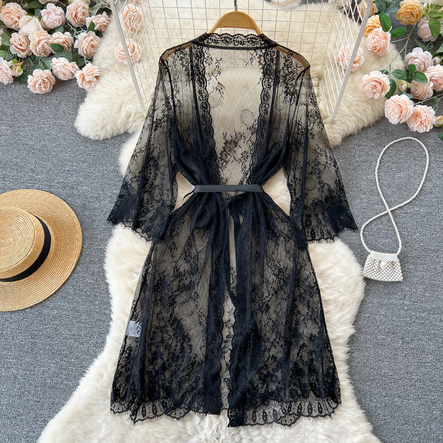 Women's Lace Mesh Nightdress Cardigan: A Perfect Blend of Style and Comfort