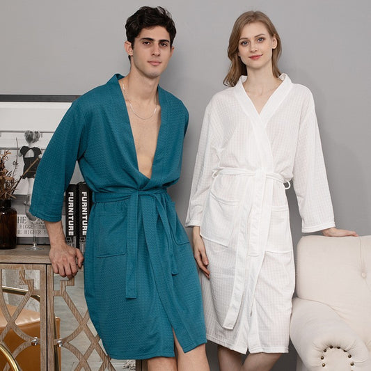 Couple Robes Sleepwear Women Men Loungewear Bathrobe - HoneyNight