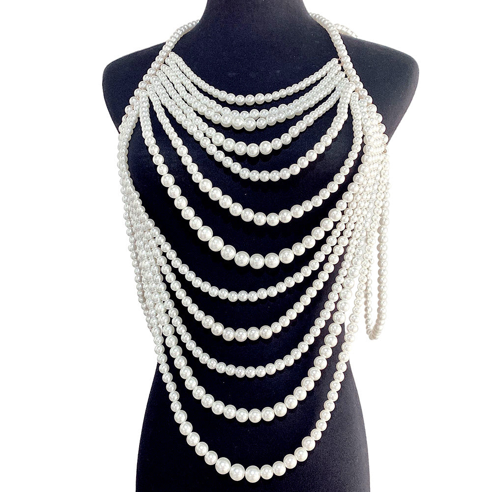 Retro Multi-layer Pearl Body Chains