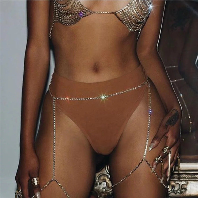 Accessories Rhinestone Body Chain Flash Diamond Claw Chain Beauty Leg Chain Sexy Body Chain